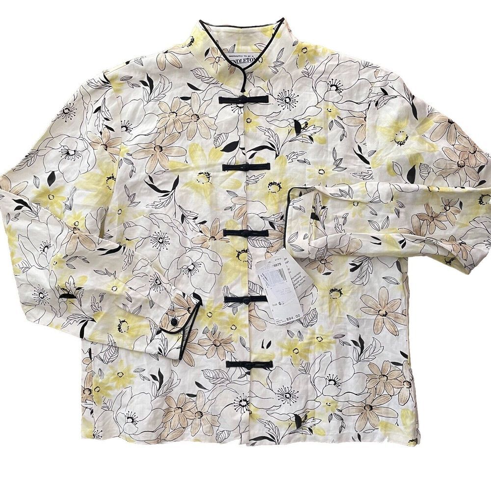 Floral Women's Top with Black Accents
